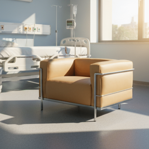 Premium Leatherette Single-Seater Lounge Chair for Hospital & Reception – Balaji Enterprises