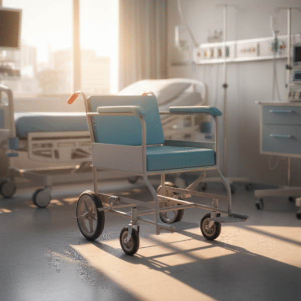 Wheel Chair with Cushioned Seat & Solid Wheels – Balaji Enterprises