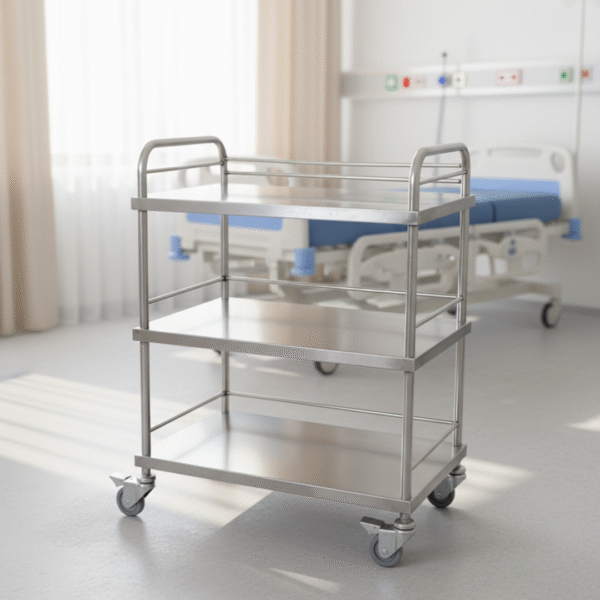 Stainless Steel Instrument Trolley with Railing – Model | Balaji Enterprises