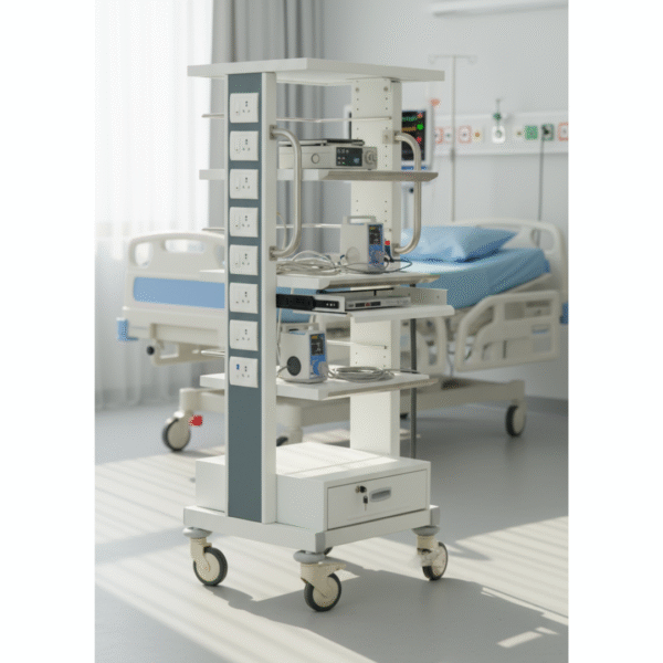 Powder-Coated OT Monitor Trolley – Model | Balaji Enterprises