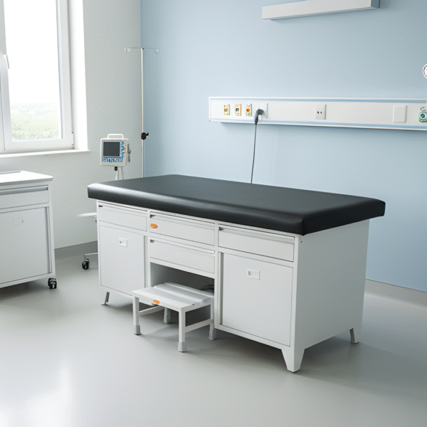 Premium Examination Couch with Step Stool – Model | Balaji Enterprises