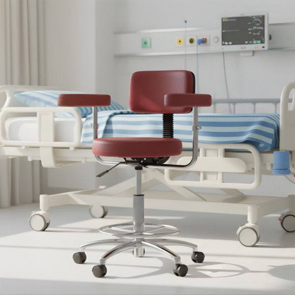 Surgeon Chair with Armrest – Height Adjustable Swing Back Rest | Balaji Enterprises