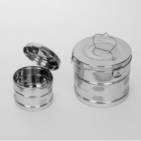 Seamless Stainless Steel Dressing Drum | Sterilization Storage Container