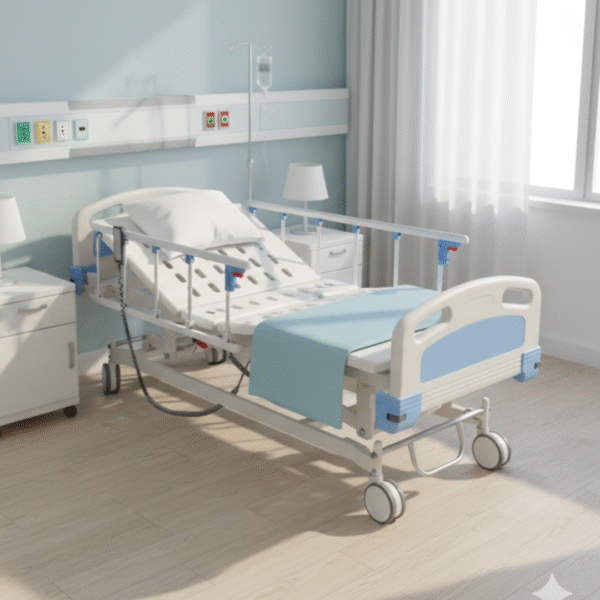 Two Motors Four Function ICU Bed – Pneumatic Tilt | Balaji Enterprises