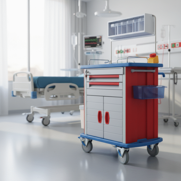 Luxury Anesthesia Trolley with Drawers & Accessories | Balaji Enterprises