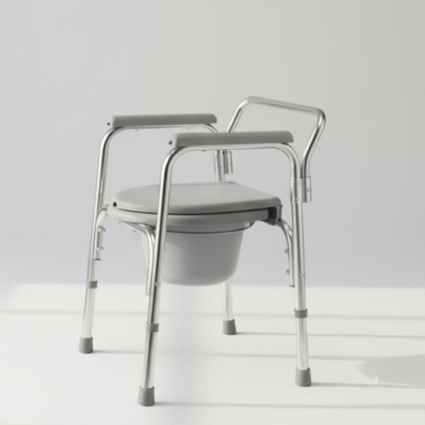 Adjustable Commode Chair with Armrest – Portable & Durable