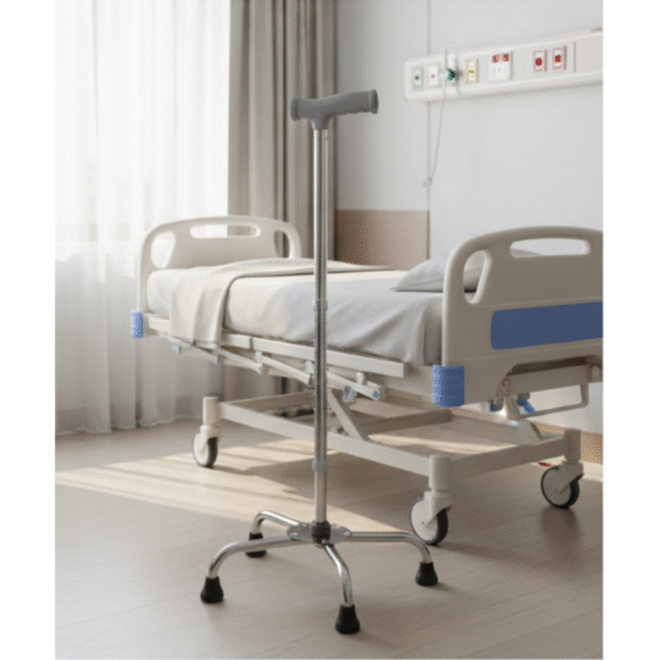 Walking Stick with Quad Base – Stable & Supportive Mobility Aid